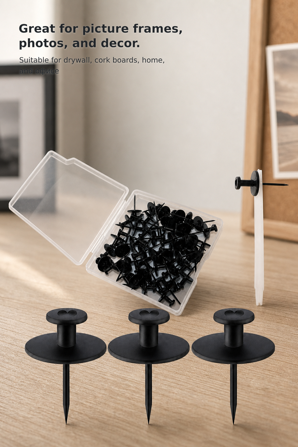50-Pack Picture Hanging Hooks for Walls